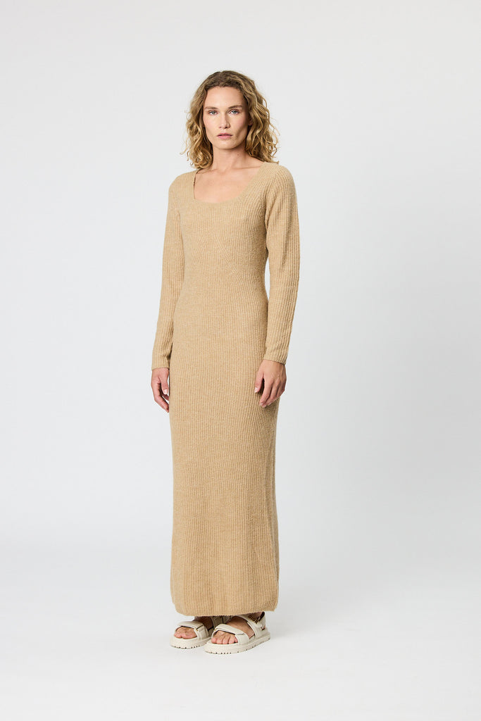 Paris Knit Dress - Camel