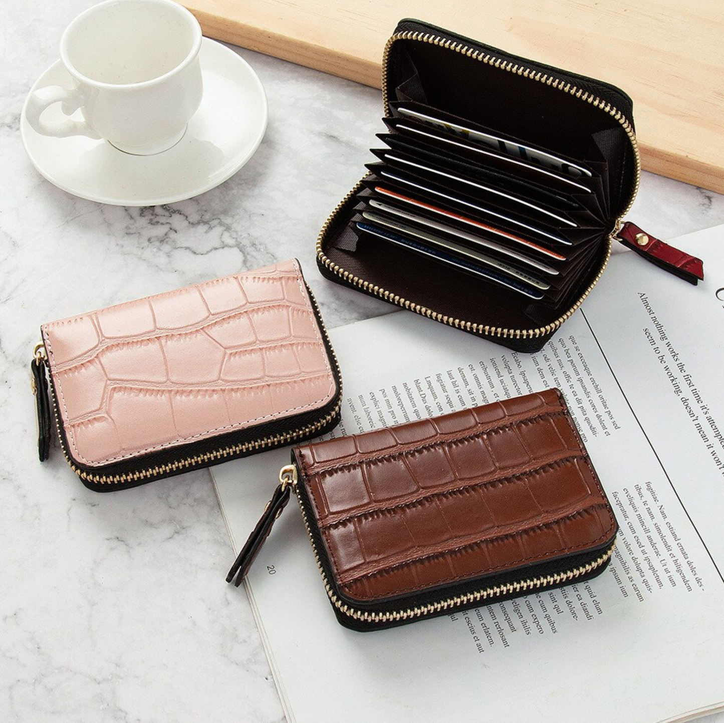Keep It Together Clutch - Vegan Leather - Tan