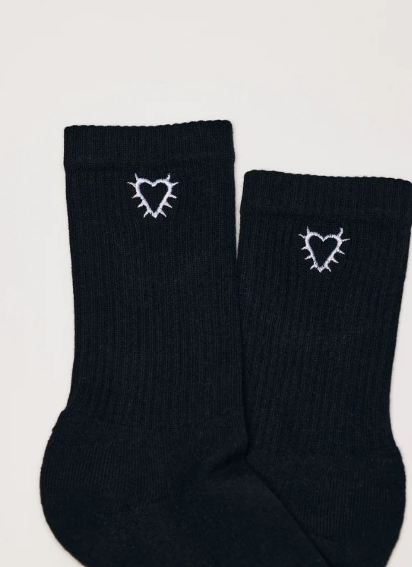 Love Emblem Sock - Black