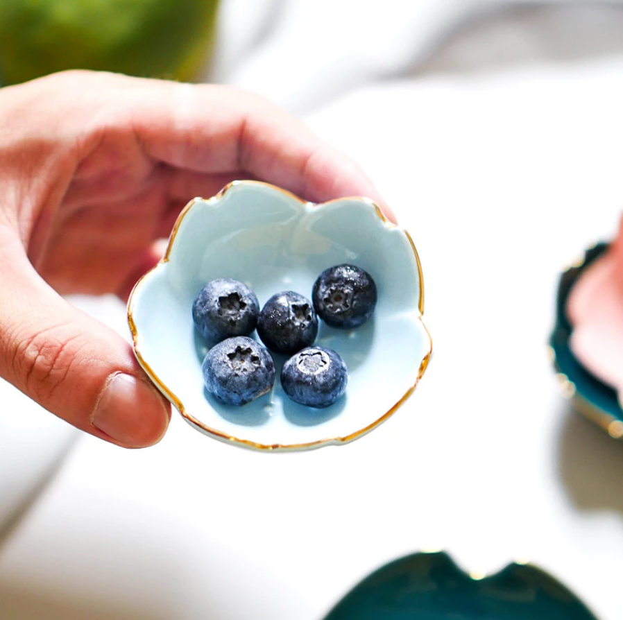 Blossom Dish - Solid Blue