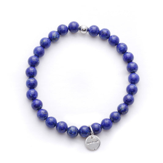 Amuleto Lapis Lazuli Bracelet - 4mm - Silver