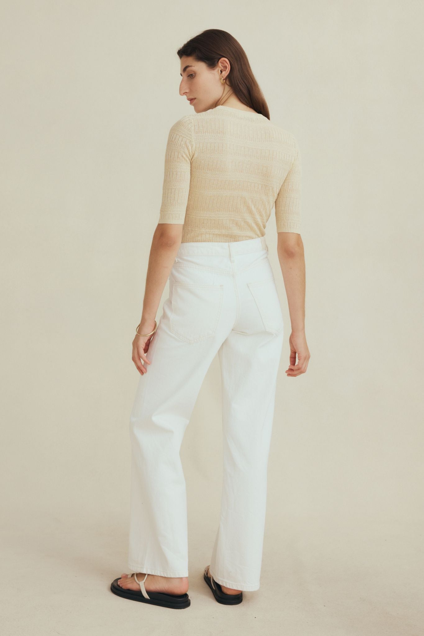 Wide Leg Jean - Ivory