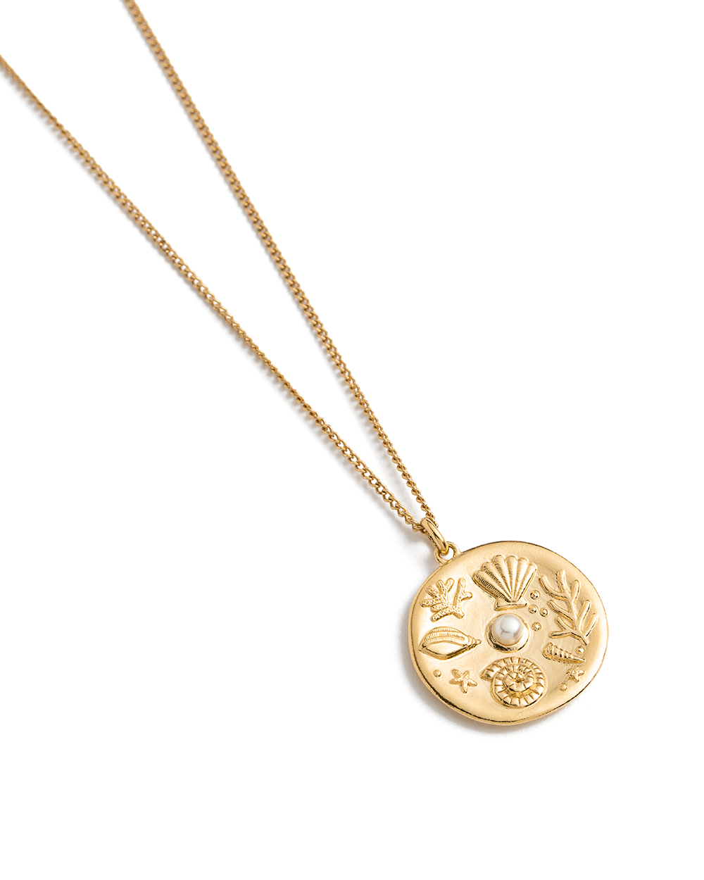 By The Sea Coin Necklace - Gold