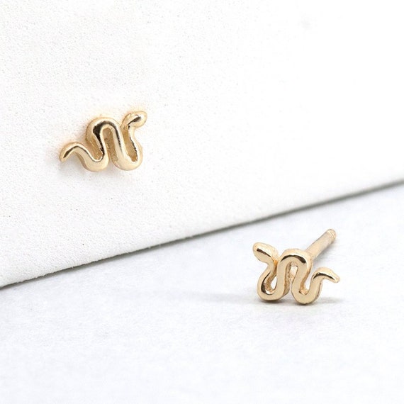 Snake Studs - Gold