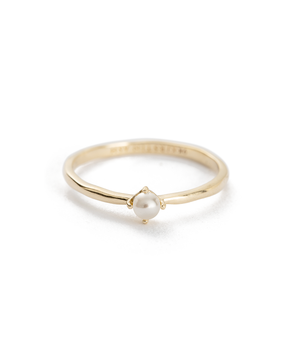 Moon Tide Pearl Ring - 9k Gold