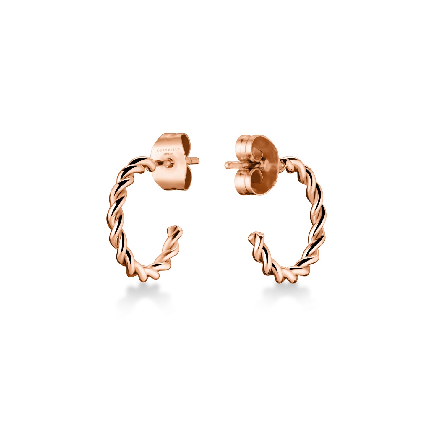 Twisted Hoops - Rose Gold - J428