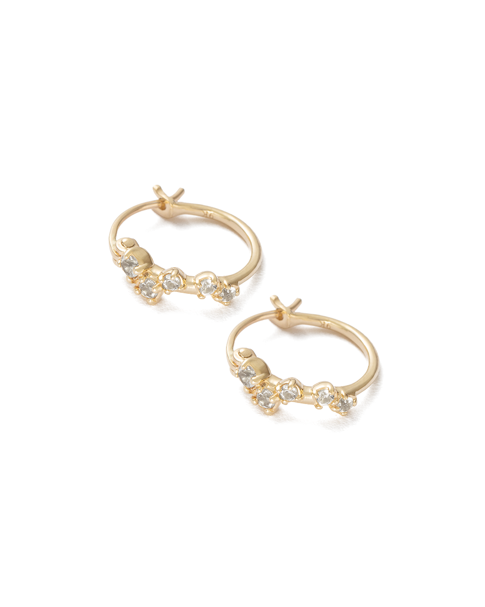 Valencia Topaz Hoops - Gold